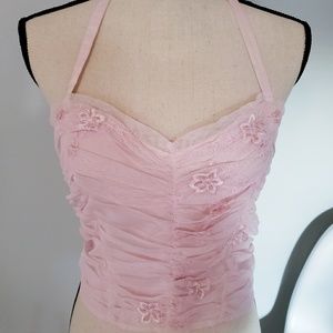 Forever 21 Pink Beaded Crop Top